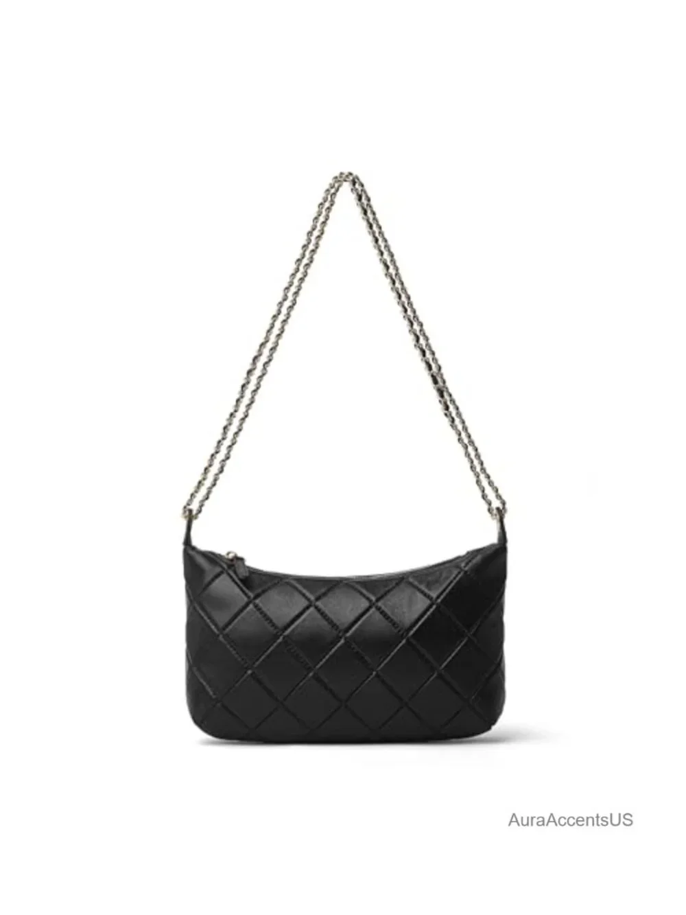 Small Leather Quilted Shoulder Purse with Chain Hobo Crossbody Bag